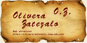 Olivera Zatezalo vizit kartica